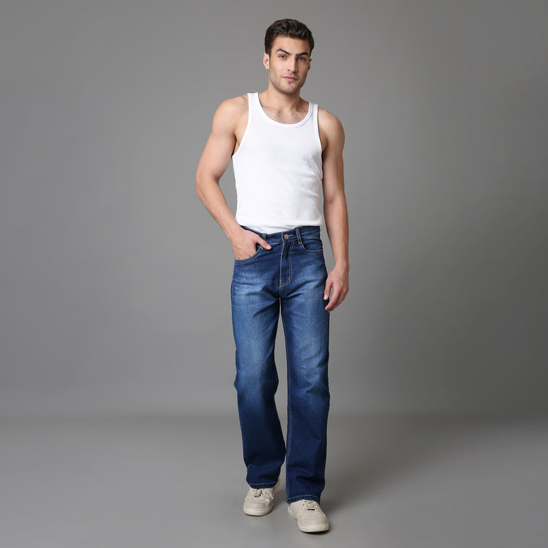 Men Baggy Fit Jeans high rise