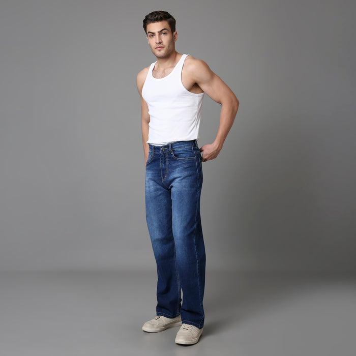 Men Baggy Fit Jeans high rise