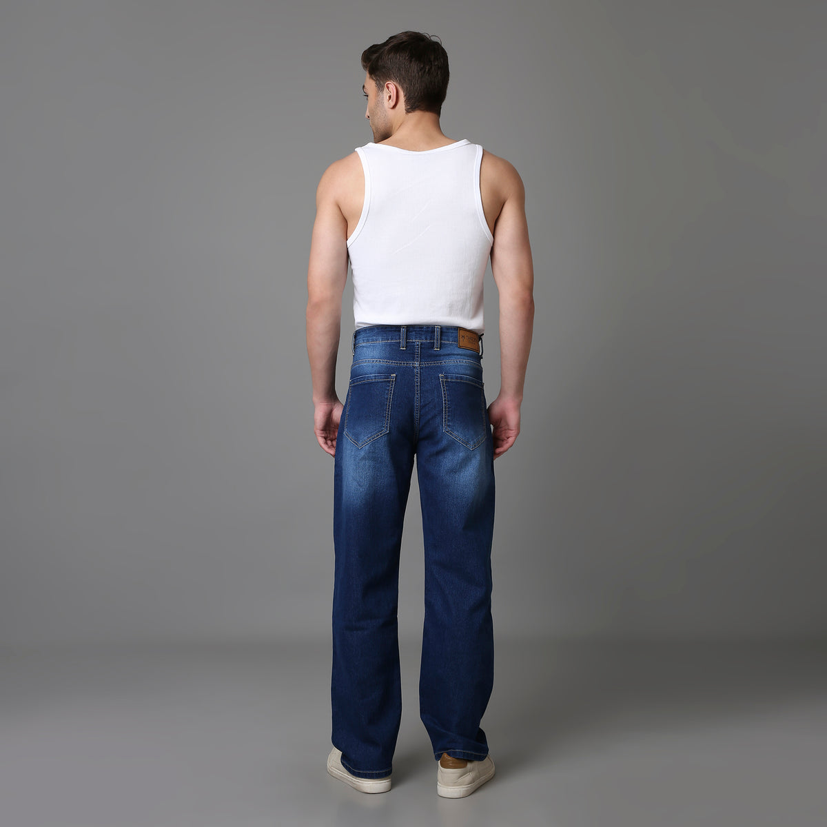 Men Baggy Fit Jeans high rise