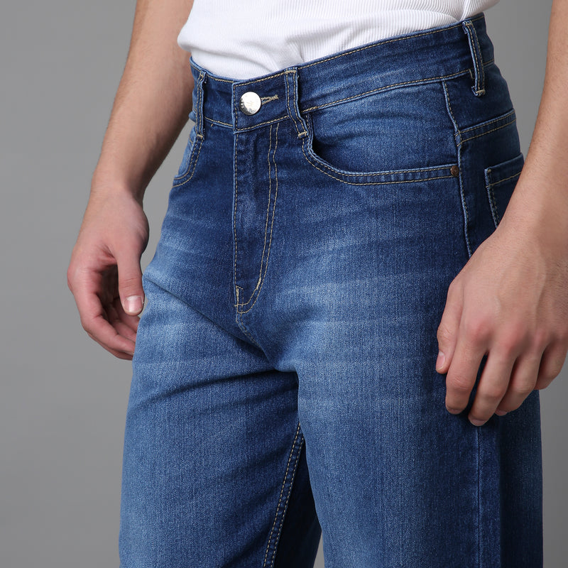 Men Baggy Fit Jeans high rise