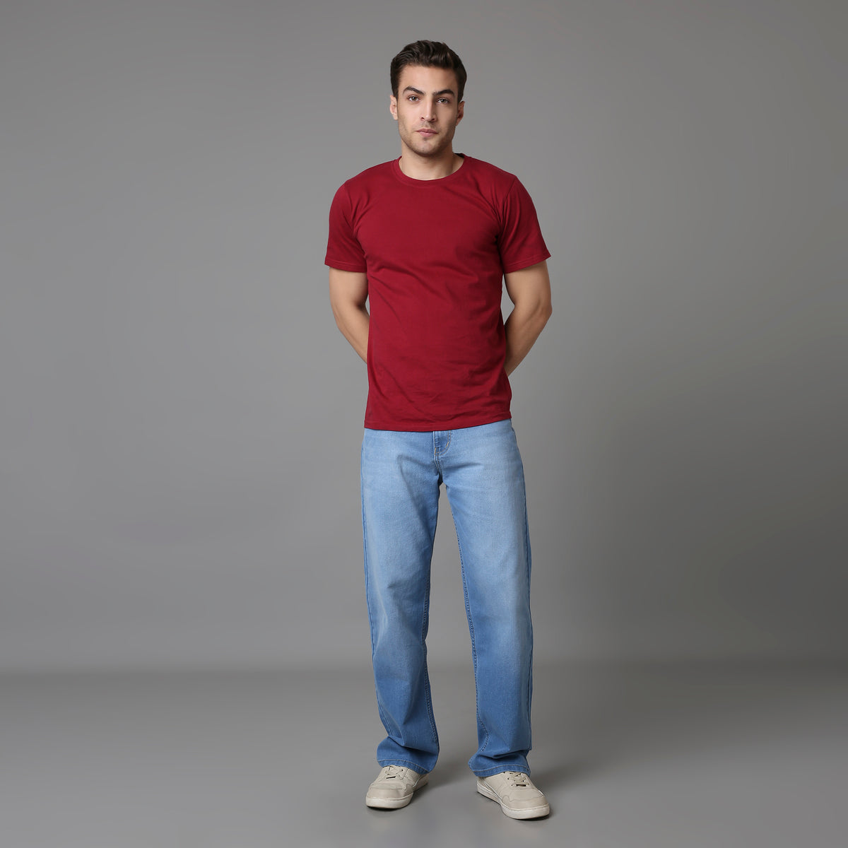 Men Baggy Fit Jeans High Rise