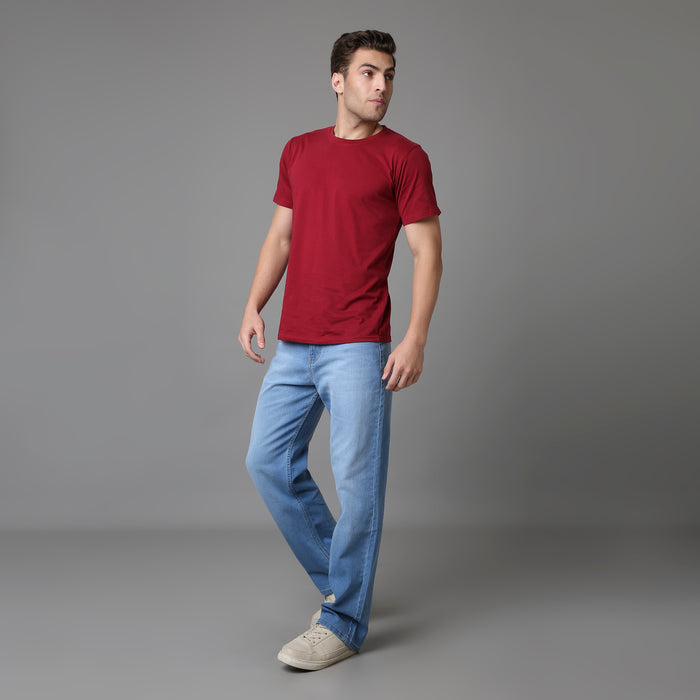 Men Baggy Fit Jeans High Rise