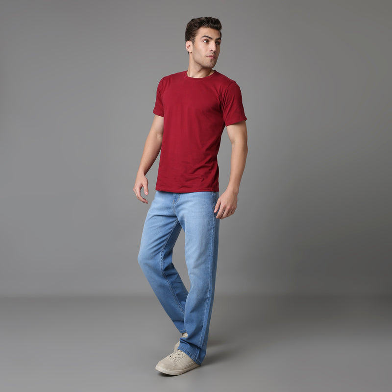 Men Baggy Fit Jeans High Rise