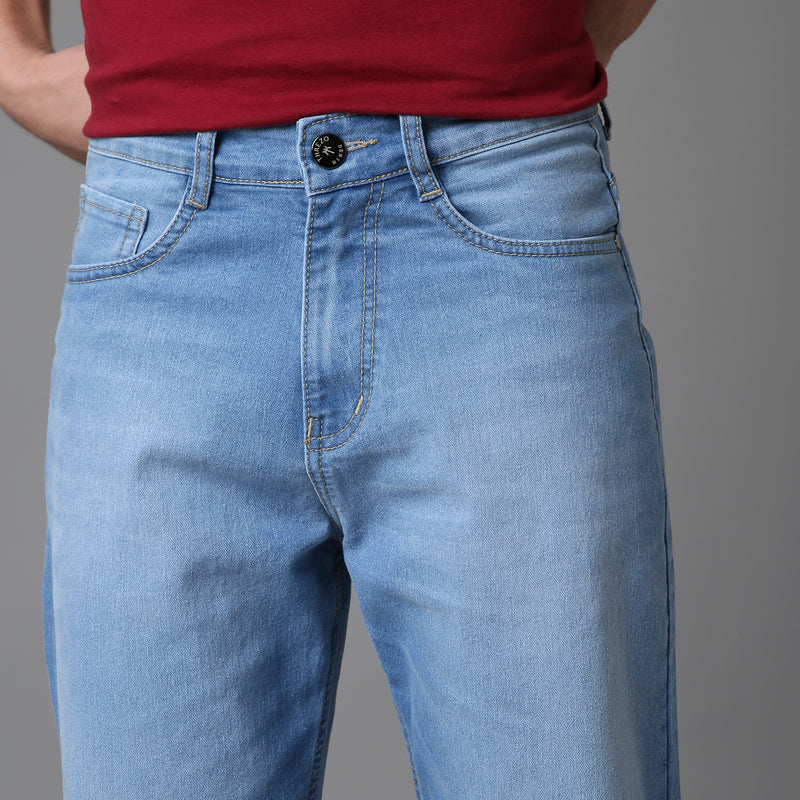 Men Baggy Fit Jeans High Rise