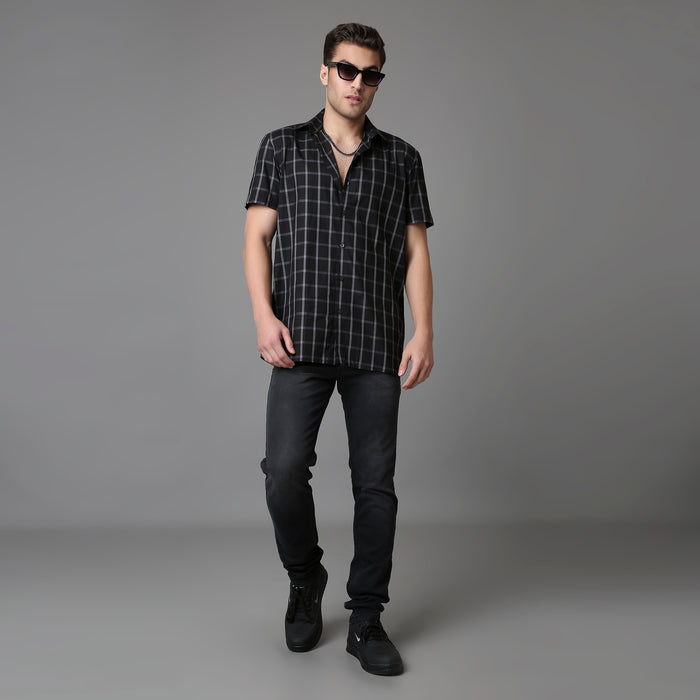 Solid Pattern Low Crotch Fit Jeans