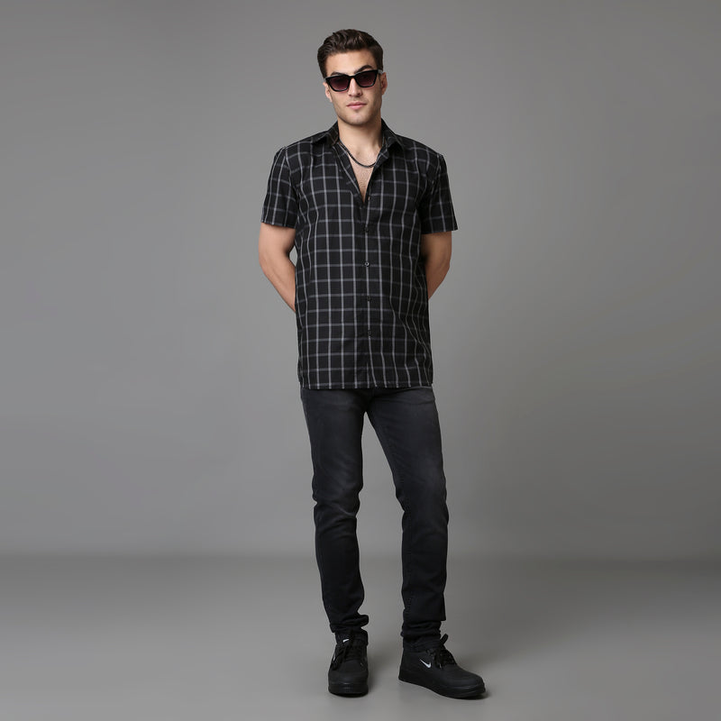 Solid Pattern Low Crotch Fit Jeans