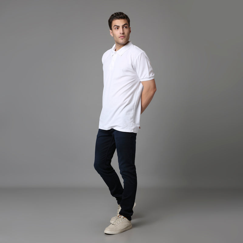 Solid Pattern Low Crotch Fit Jeans