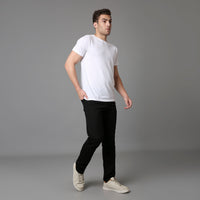 Solid Pattern Low Crotch Fit Jeans