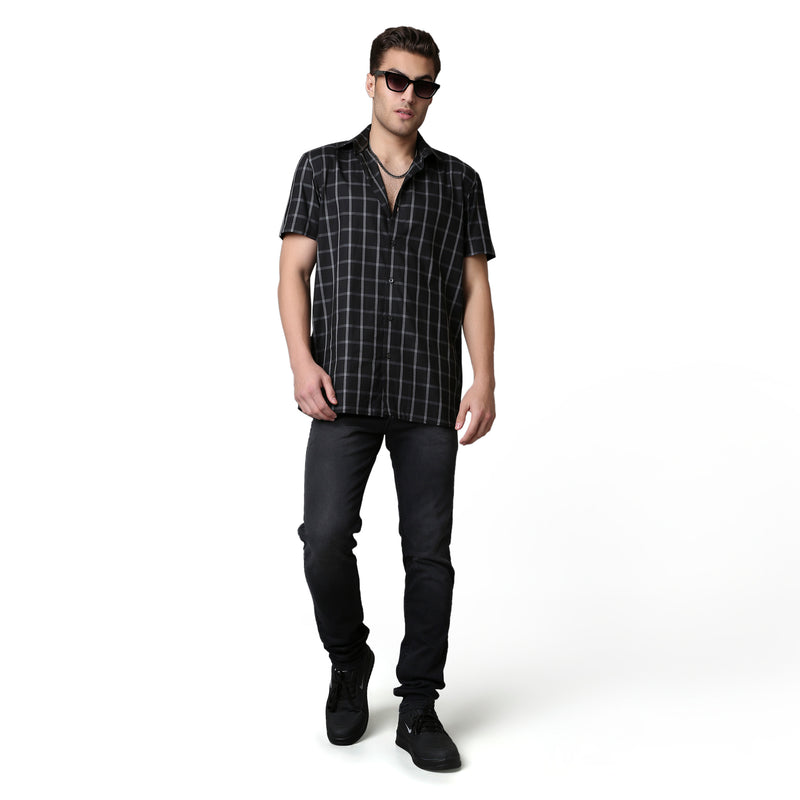 Solid Pattern Low Crotch Fit Jeans