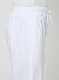 Rayon Chikankari Solid Women's Palazzo - White