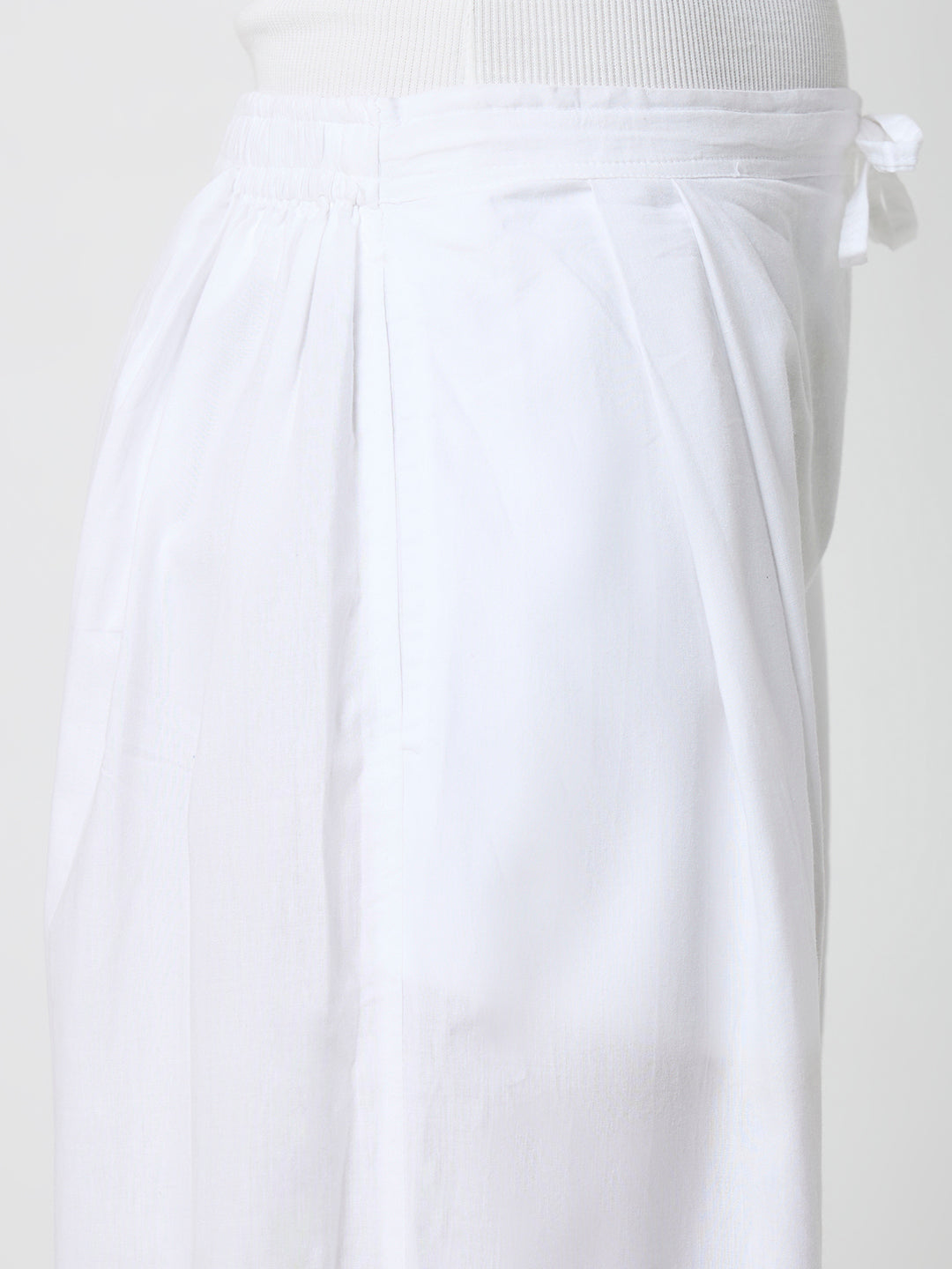 Cotton Chikankari Solid Women's Palazzo - White