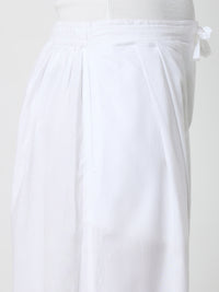 Cotton Chikankari Solid Women's Palazzo - White