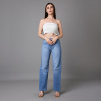 Women Baggy Fit Jeans High Rise