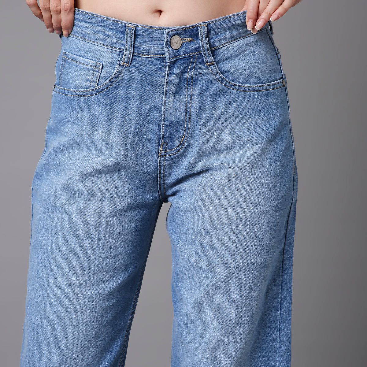 Women Baggy Fit Jeans high rise