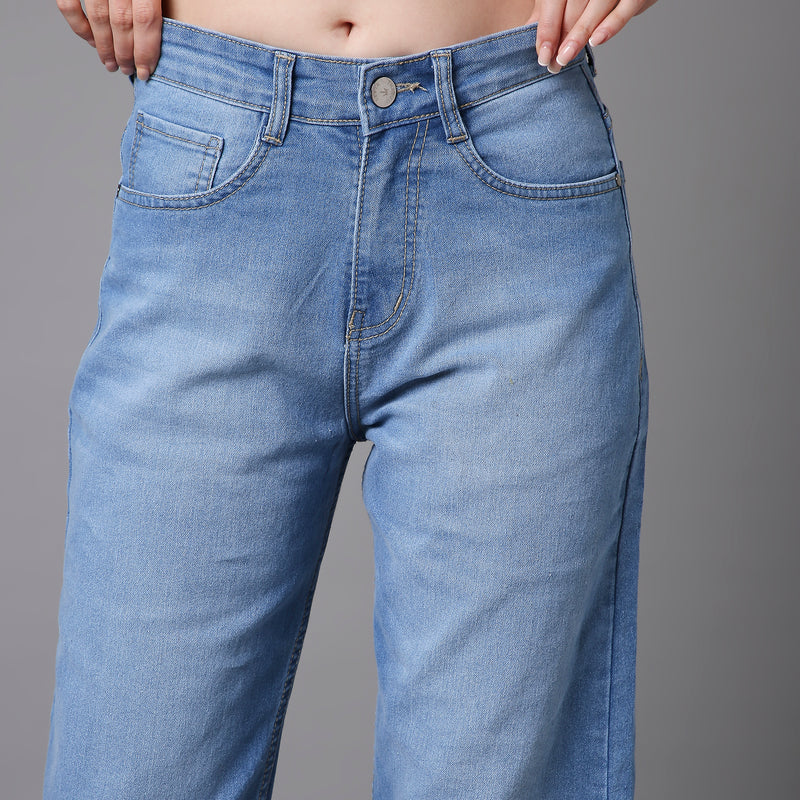 Women Baggy Fit Jeans high rise
