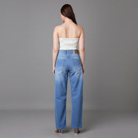 Women Baggy Fit Jeans High Rise
